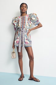 Romantic Lightness Cream Romper by FARM Rio