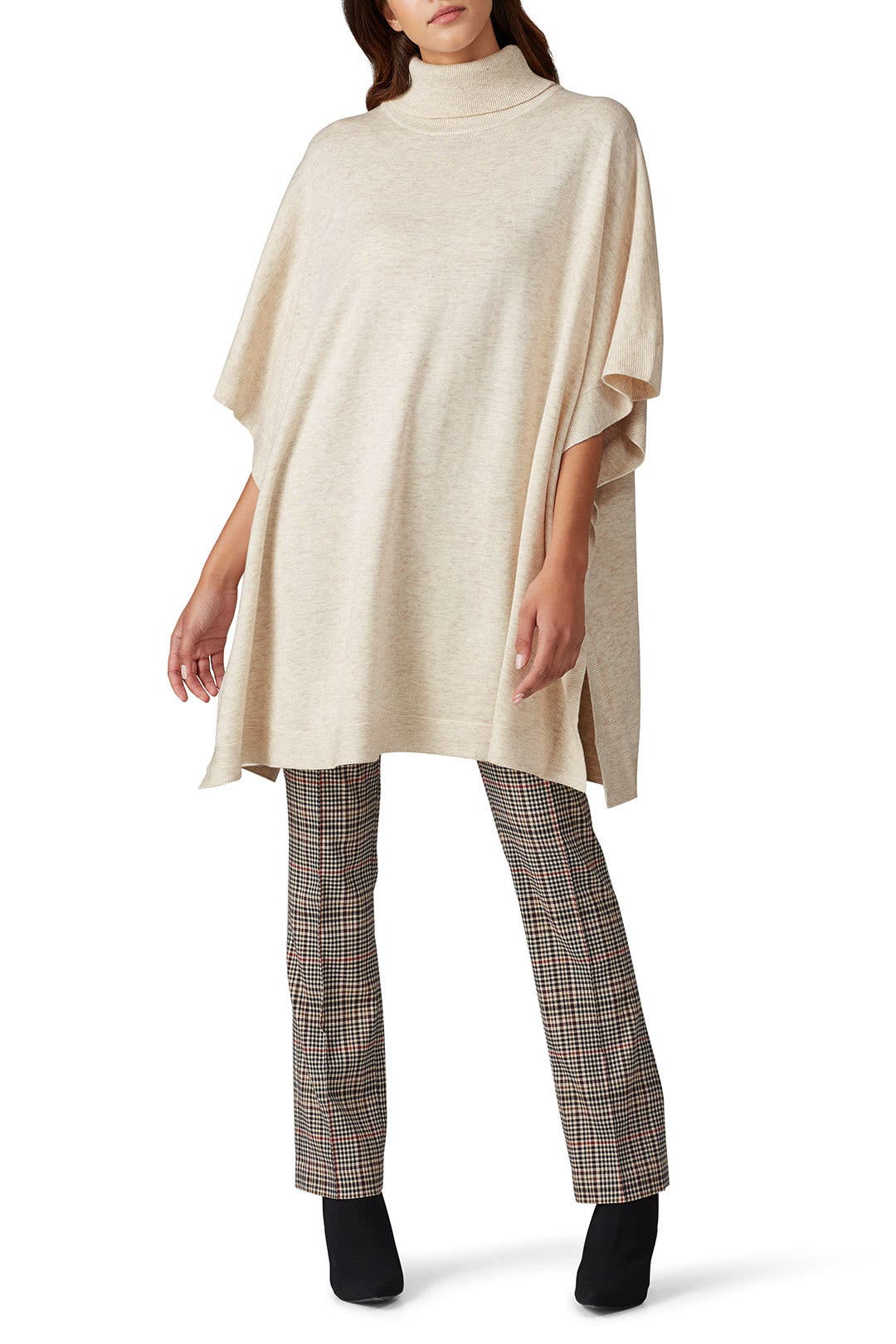 Beige Knit Poncho by Great Jones | Rent the Runway