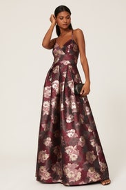 Merlot Floral Gown by Hutch