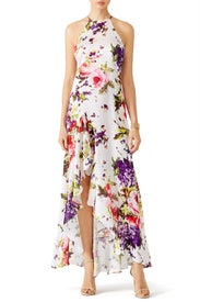 White Floral Maxi Dress by Jay Godfrey