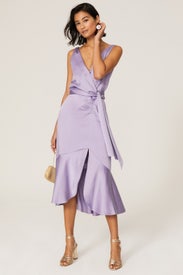 Mia Fluid Satin Dress by SIMKHAI