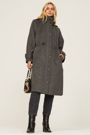 Charcoal Drawstring Wool Coat by Jason Wu x RTR