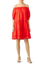 Cherry Off Shoulder Dress by kate spade new york