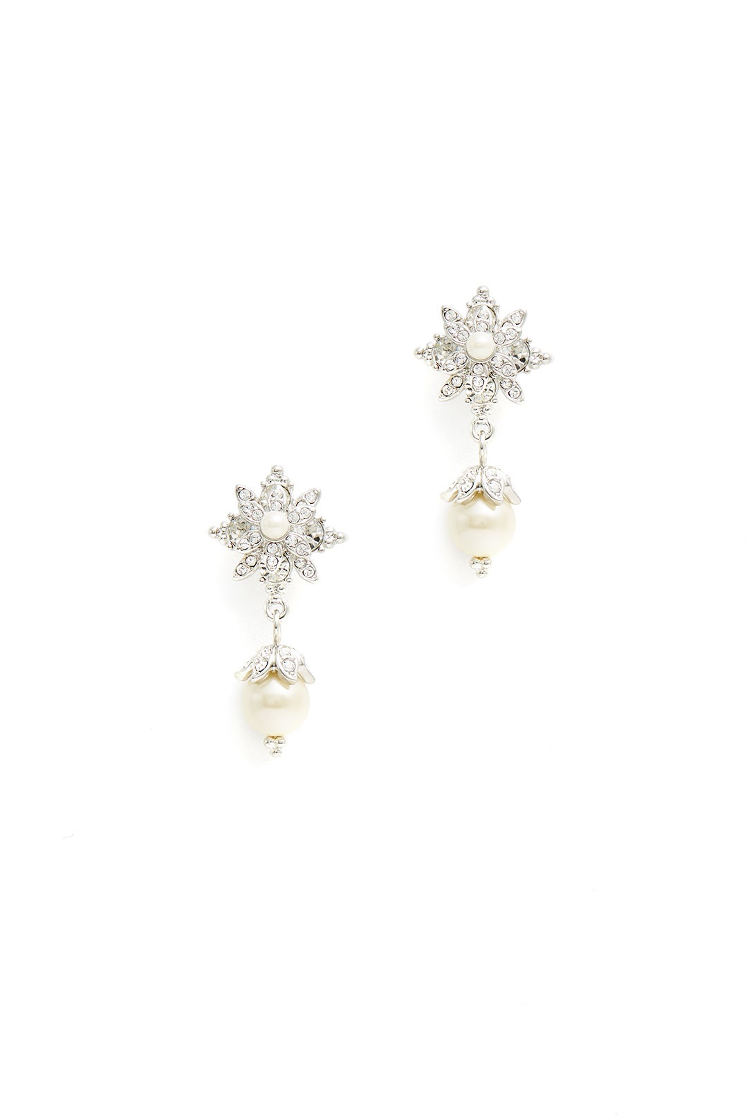 Pearl Post Drop Earrings  by Marchesa Jewelry
