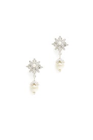 Pearl Post Drop Earrings by Marchesa Jewelry