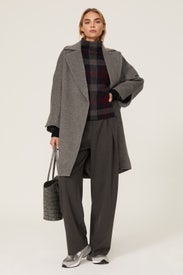 Checkered Turtleneck Sweater by NAADAM