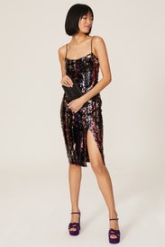Stripe Sequin Slip Dress by One33 Social