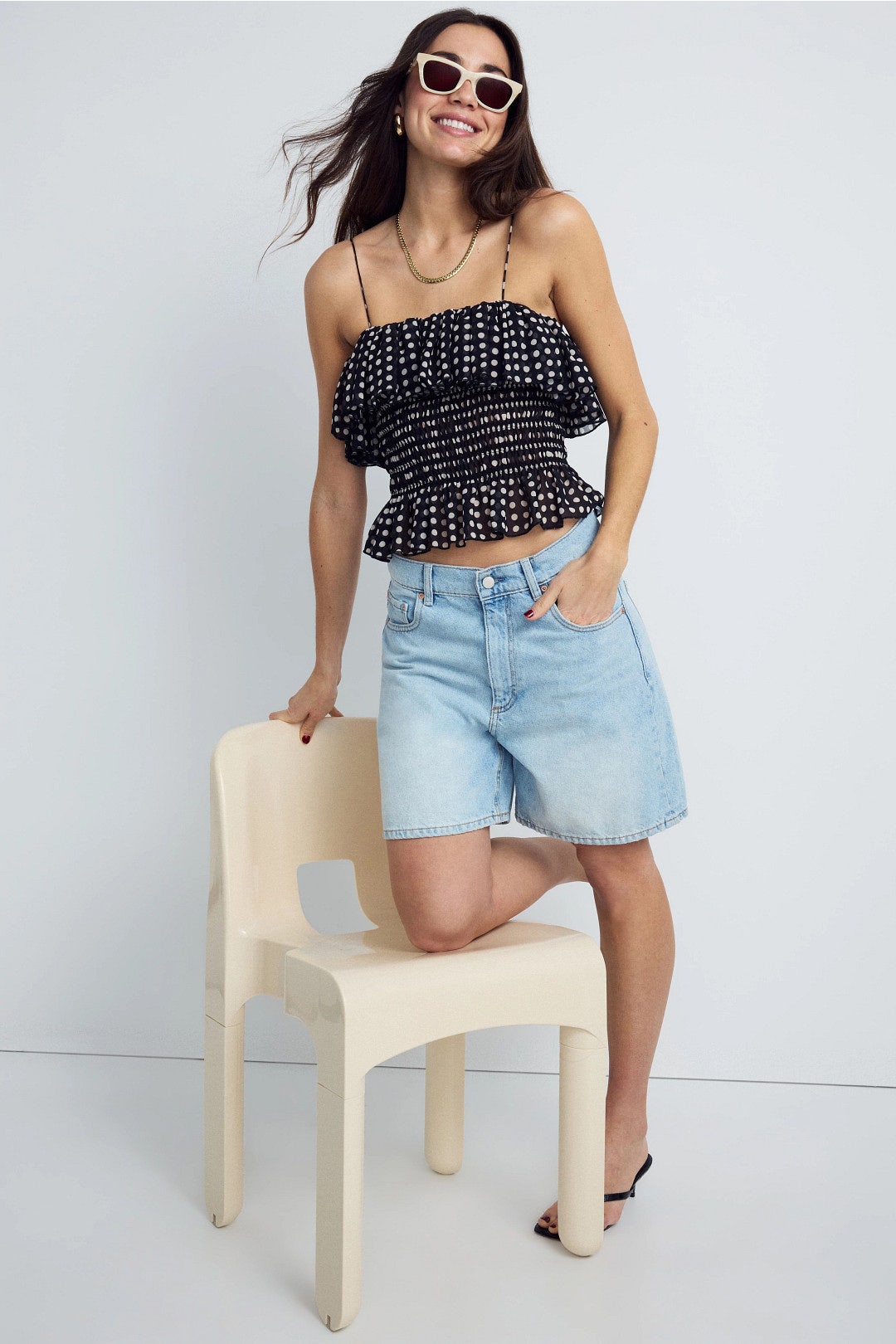 Smocked Tank Top by Ronny Kobo x RTR 0