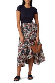 Midi Allover Printed Skirt by Scotch & Soda