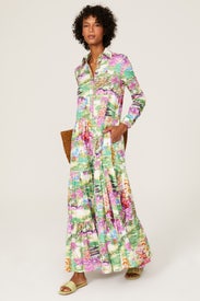 Hawaiian Collared Maxi by Stella Jean
