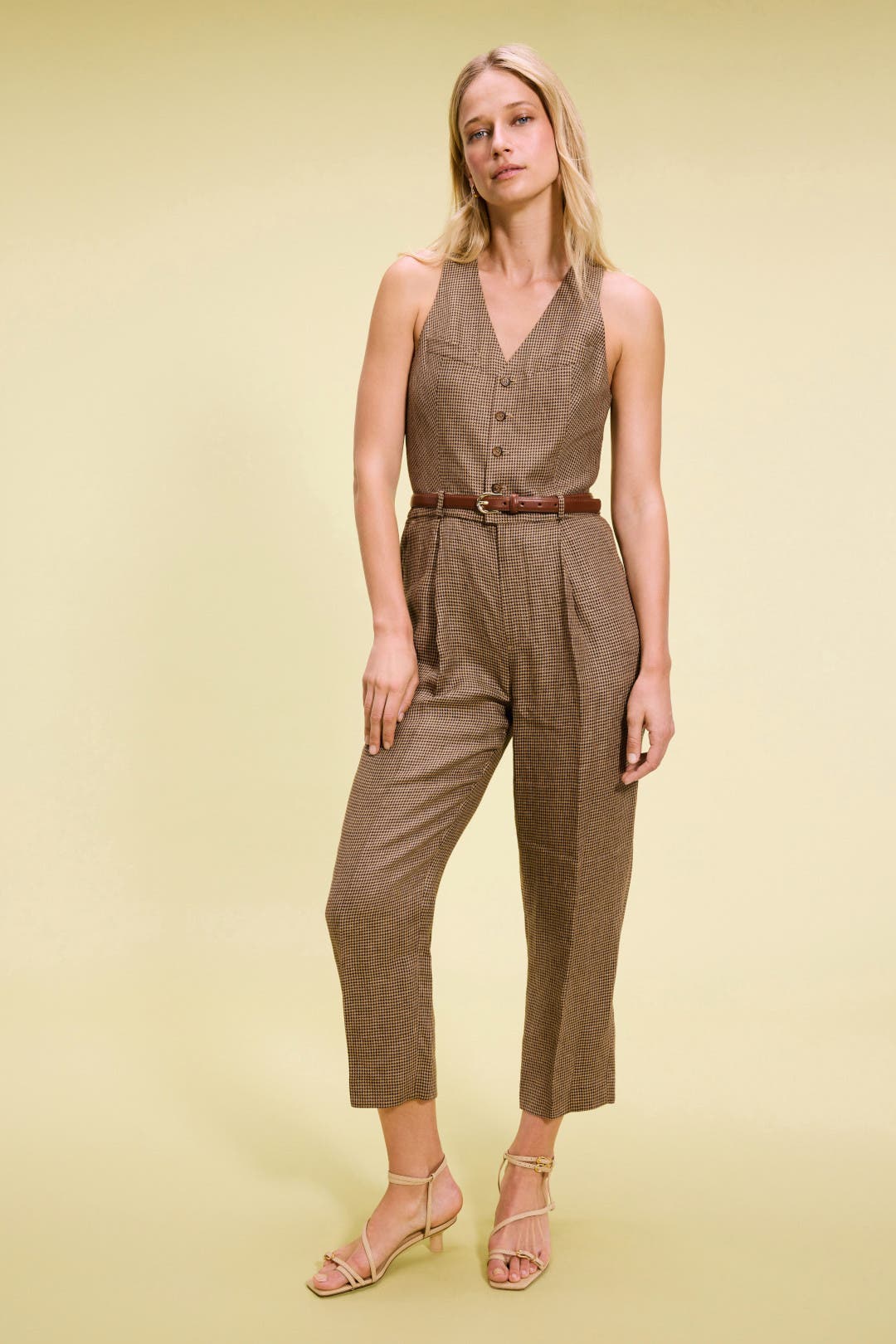 louren ローレン shoulder tie jumpsuit