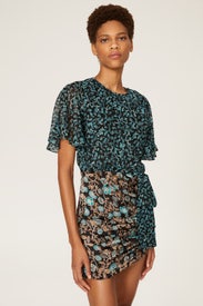 Talia Mixed Print Dress by MISA Los Angeles