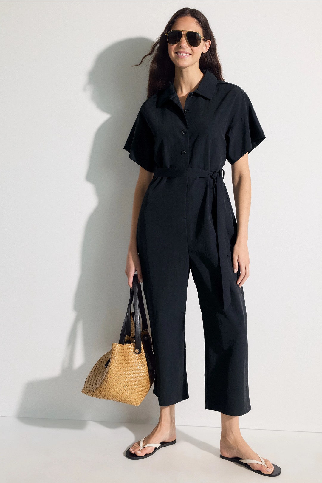 Belted Jumpsuit by N Natori 0