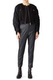 Black Gathered Bomber by 3.1 Phillip Lim