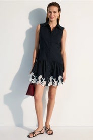 Pleated Sleeveless Shirt Dress by Peter Som x RTR