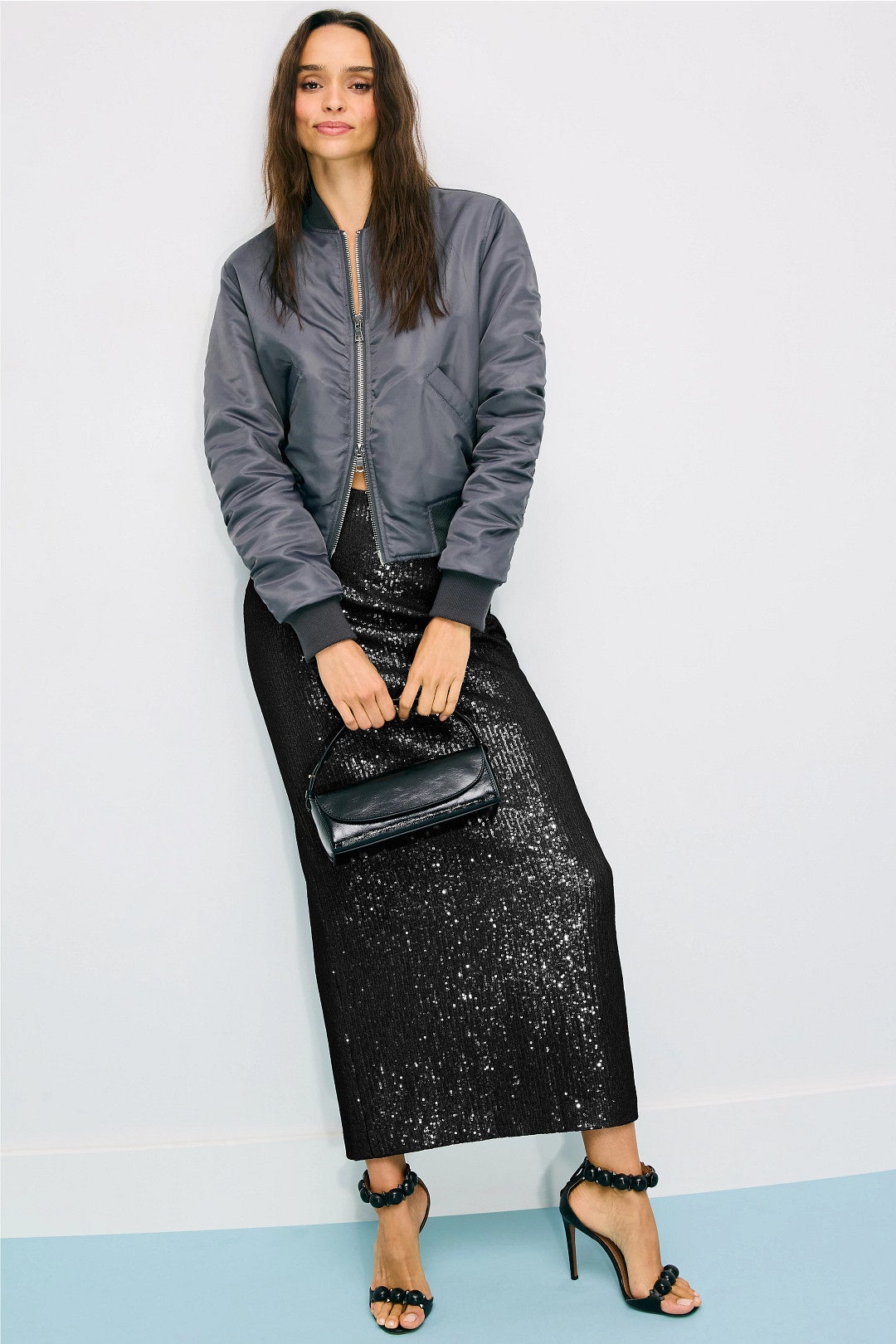 Sequin Column Maxi Skirt by Rosetta Getty x RTR 0