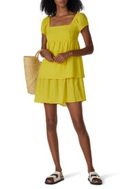 Mustard Gold Babydoll Dress by RTR NOW