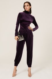 Velvet Turtleneck Top by Toccin