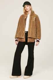 Faux Fur Varsity Jacket by Tommy Hilfiger