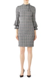 Plaid Ruffle Sleeve Dress by Alexia Admor