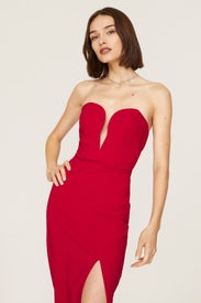 Red Sweetheart Gown by Aidan AIDAN MATTOX