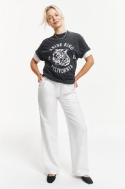 Leopard Collegiate Logo Tee by Anine Bing
