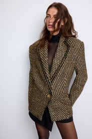 Kacey Gold Sequin Blazer by Bronx and Banco