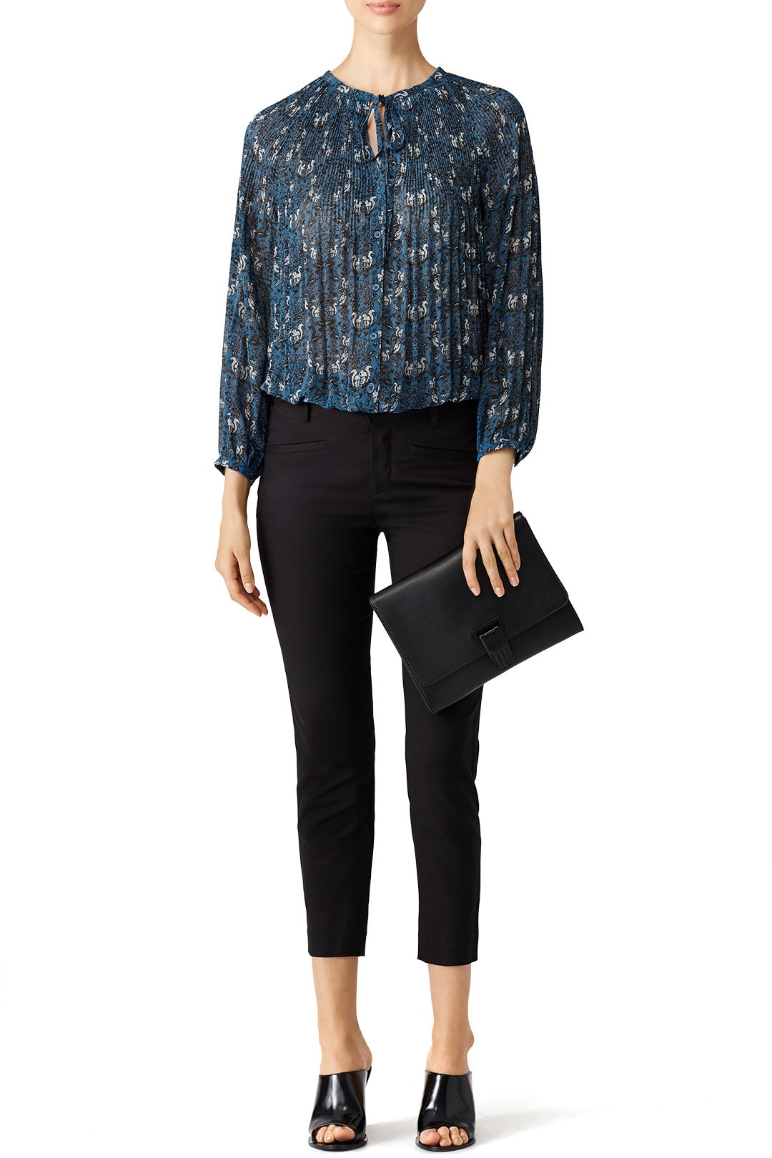 Lake Blue Halkette Chiffon Top by BB Dakota 0