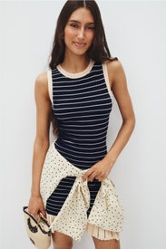 Striped Ruffle Mini Dress by Claudie Pierlot