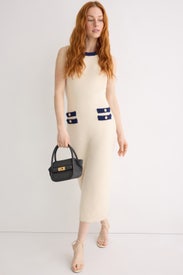 Contrast Braided Midi Knit Dress by Endless Rose