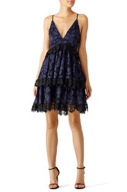 Navy Tiered Lace Dress by KENDALL + KYLIE