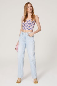 Daisy Field Crop Top by Nicole Miller