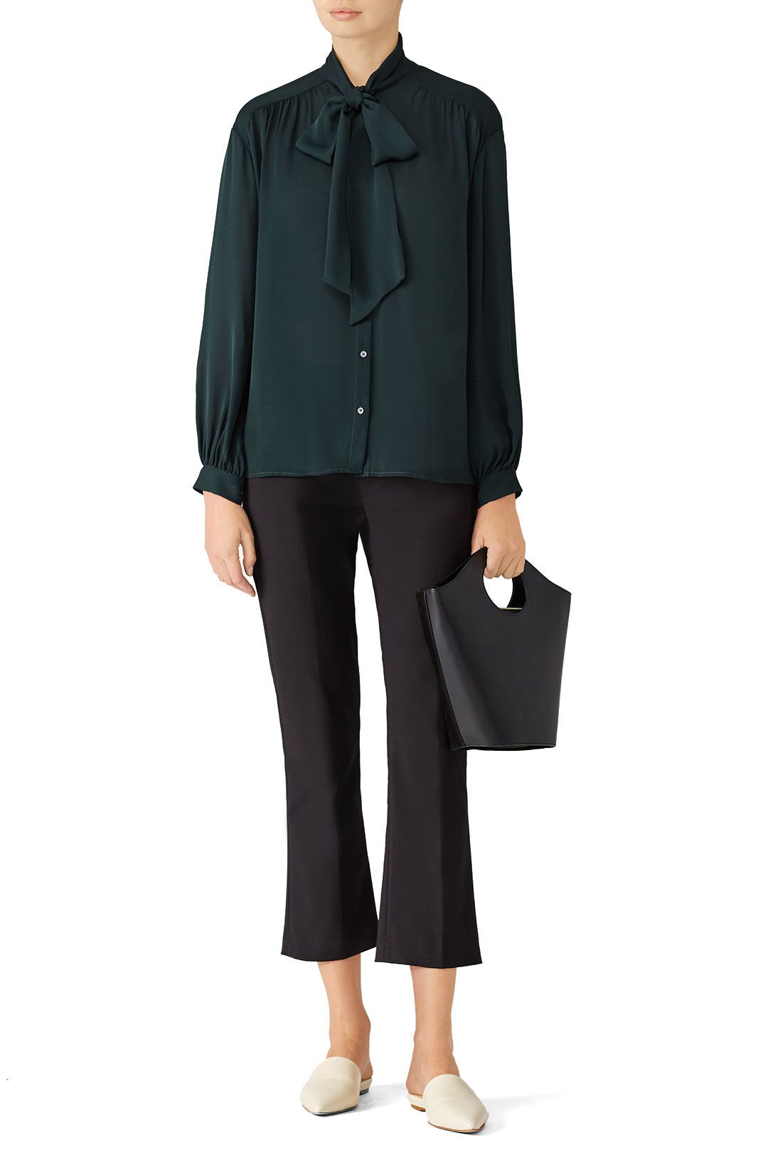 Green Tie Neck Shirt by Joie 0