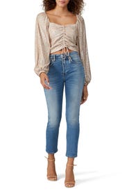 Sequin Ruched Front Top by SIMKHAI