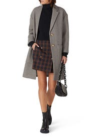 Double Breasted Plaid Mini Skirt by Madewell