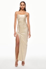 Gold Sleeveless Dress by Rabanne