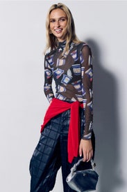 Lillian Graphic Turtleneck by Rachel Antonoff