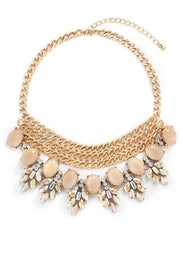 Crystal Stud Gold Chain Necklace by Slate & Willow Accessories