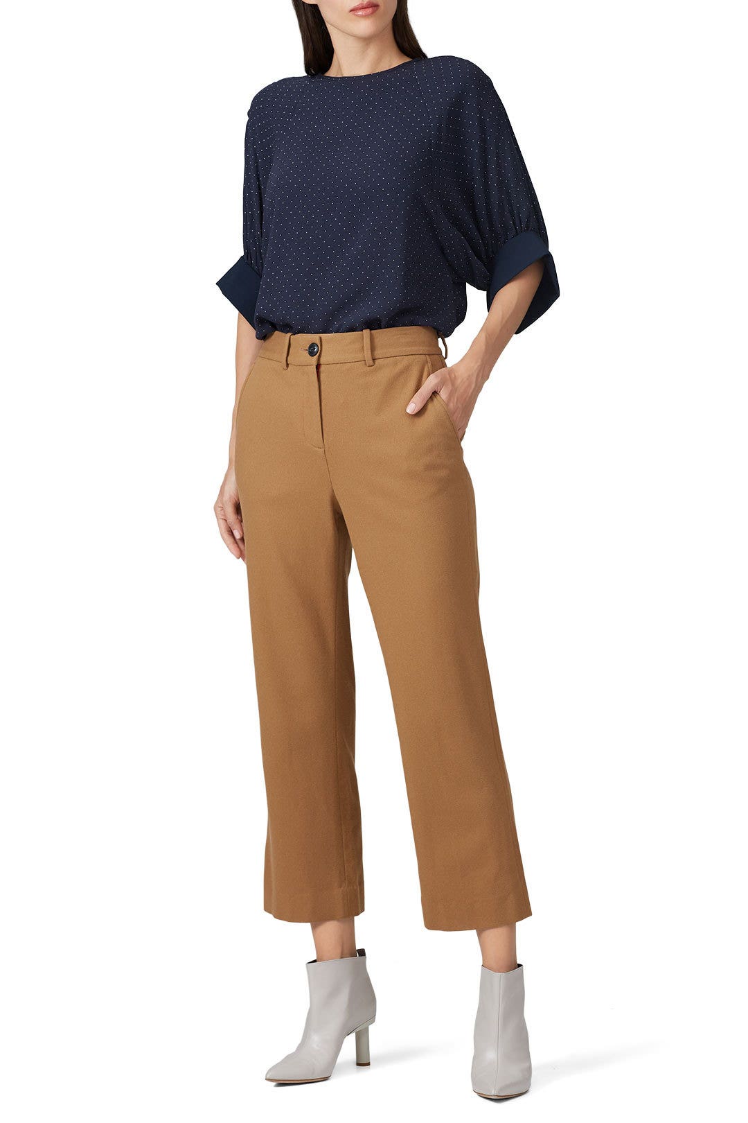 Pindot Shirred Top by Tibi 0