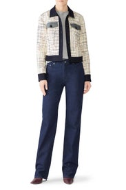 Contrast Trim Denim Jacket by Derek Lam 10 Crosby