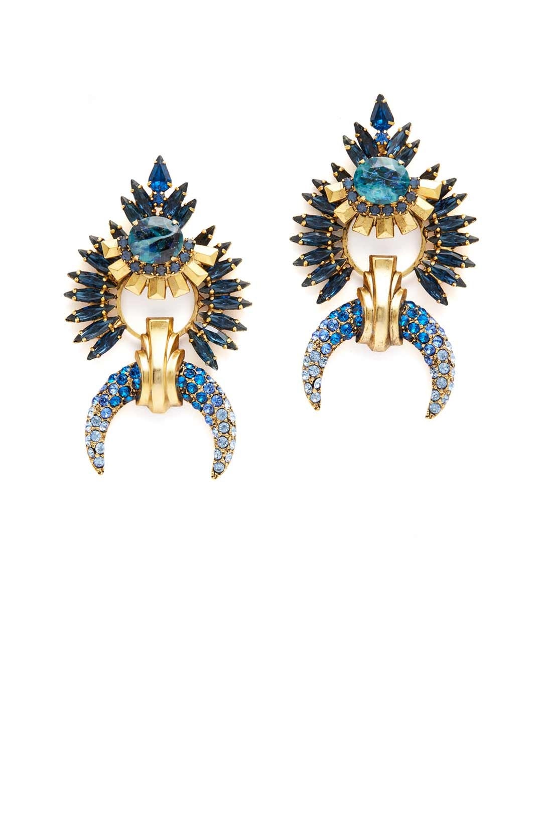 Blue Horn Bailey Earrings by Elizabeth Cole