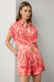 Jaipur Red Romper by FARM Rio