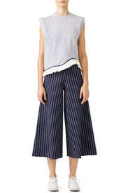 Sleeveless Ruffle Sweatshirt by Harvey Faircloth