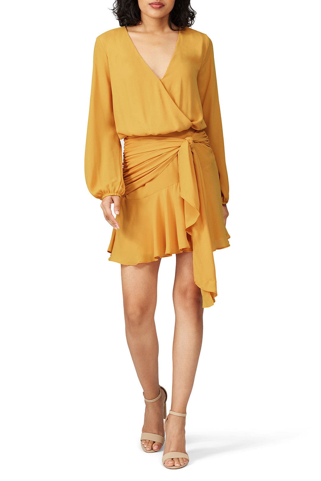 Tie Waist Surplice Dress by krisa 0