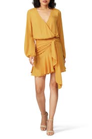 Tie Waist Surplice Dress by krisa