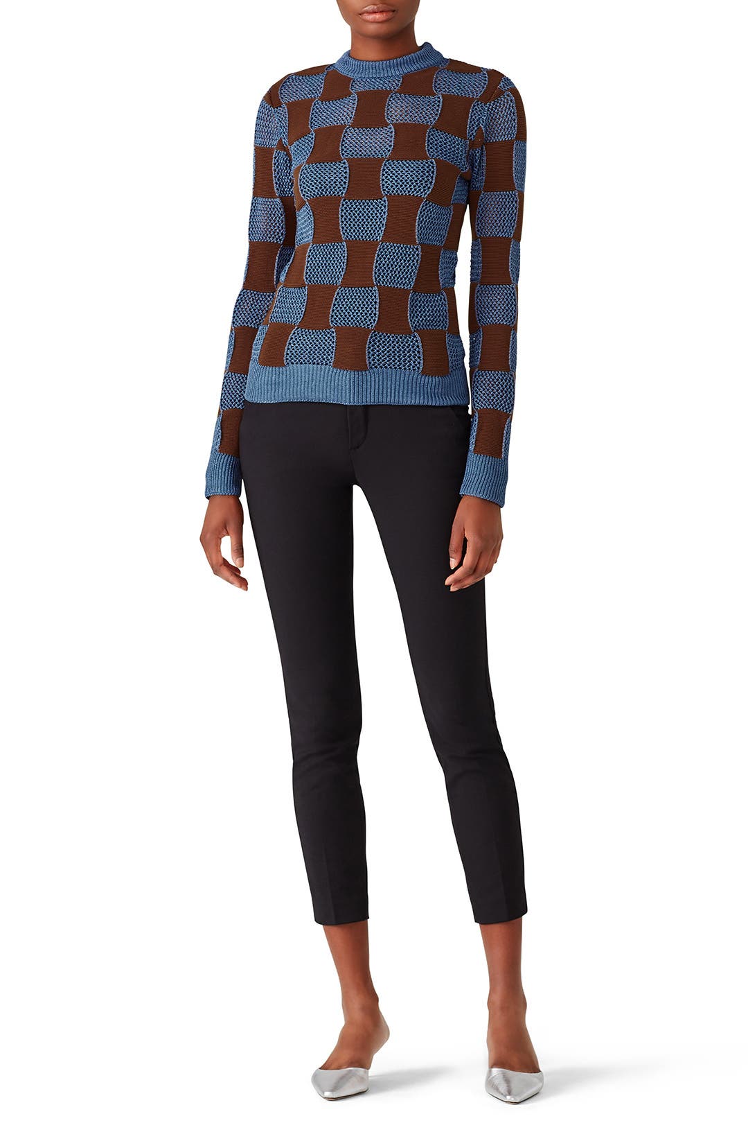Opal Check Sweater by Marni | Rent the Runway