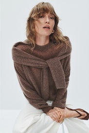 Cloud Cashmere Layered Crewneck Sweater by NAADAM