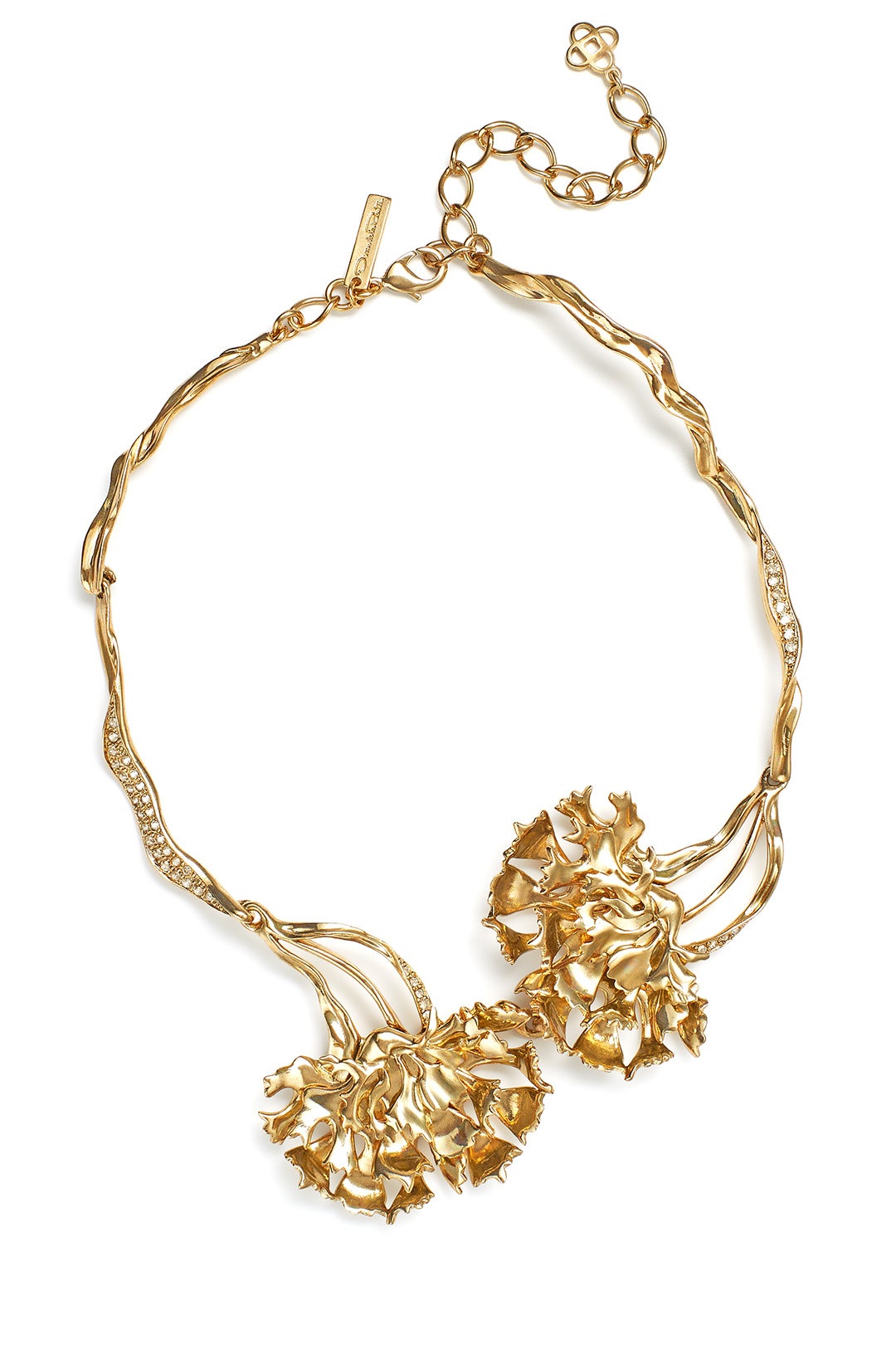 Light Gold Carnation Necklace by Oscar de la Renta 1