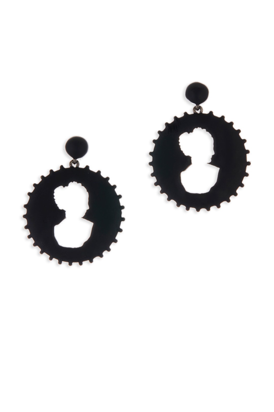 Painted Cameo Earrings by Oscar de la Renta 0