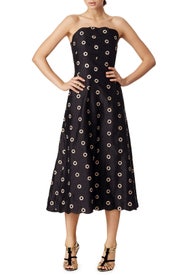 Dotted Gold Dress by Osman